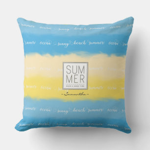 Coussin Calligraphie estivale de l'aquarelle