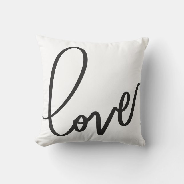 Coussin Calligraphie manuscrite Script amour  (Recto)