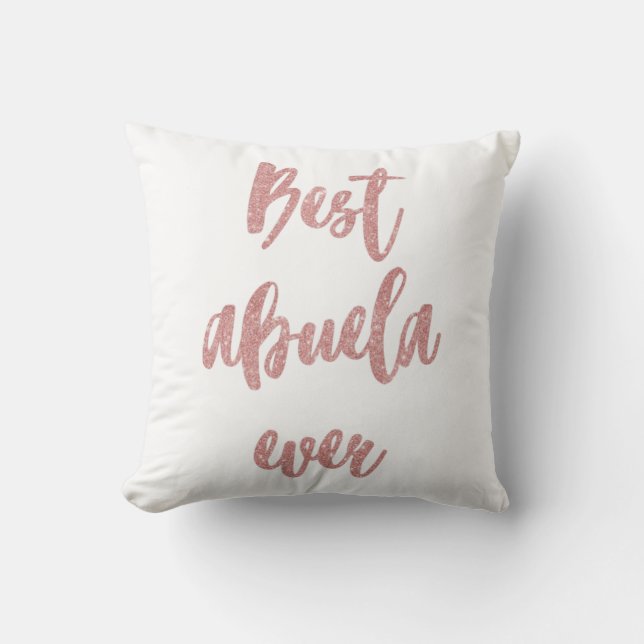 Coussin Calligraphie Parties scintillant rose Meilleur Abu (Recto)