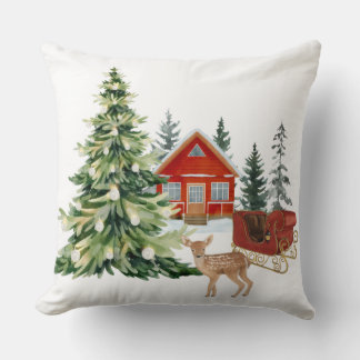 Coussin Calm winter home decor inspired by quiet woodland 