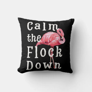 Coussin Calme La Fille Flamant rose En Flocon Flamant ros