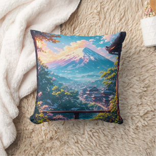 Coussin Calme matinal sur le Fuji