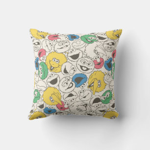 Coussin Camarades de la rue Sésame Motif principal gross