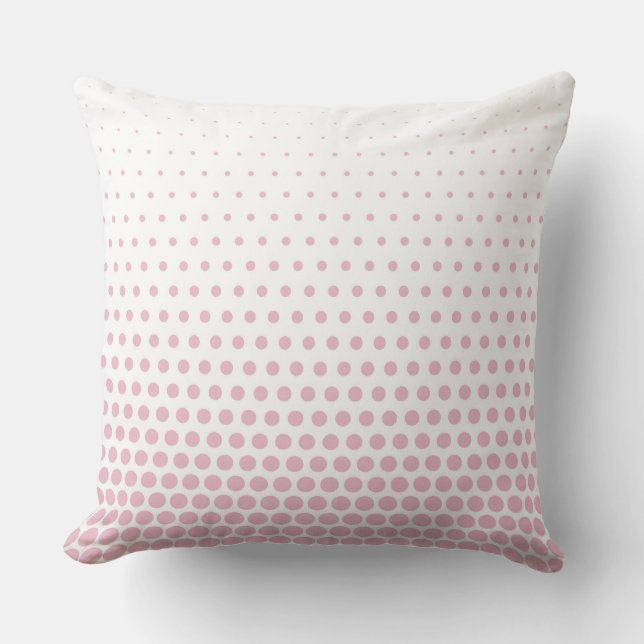 Coussin Cameo Rose À Points Modernes Blanc (Recto)