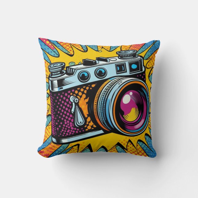 Coussin Caméra colorée ! (Recto)
