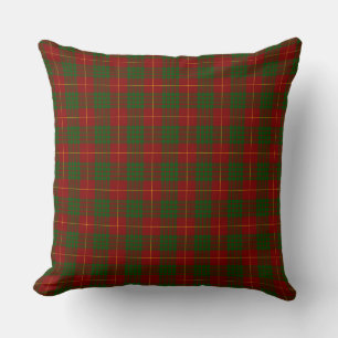 Coussin Cameron tartan rouge vert carreaux