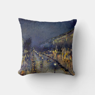 Coussin Camille Pissarro - Boulevard Montmartre la nuit