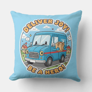 Coussin Camion de Courrier Mignon Distribue Joie