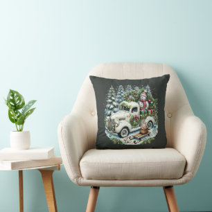 Coussin Camion de neige du pays Holiday