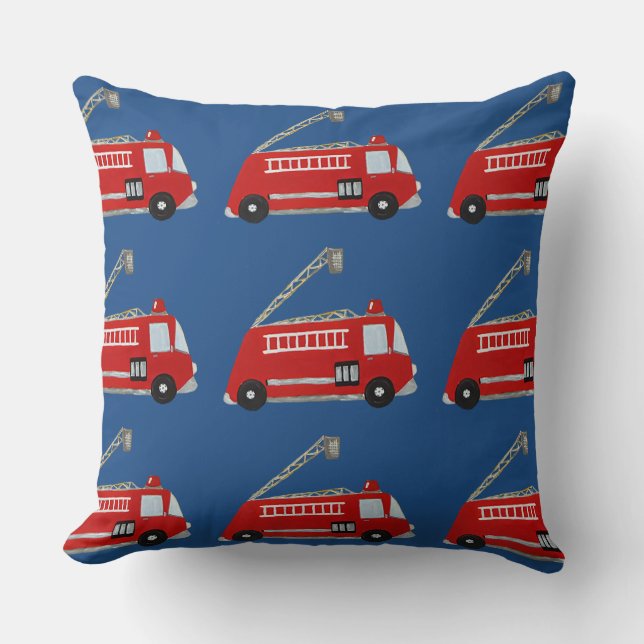 Coussin Camion de pompiers unique (Recto)