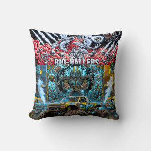 Coussin Camion Monstre TOCOCLAWS Bio-Armure - Crâne Toxiqu