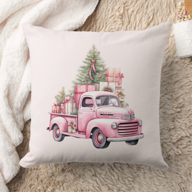 Coussin Camion Retro Retro Festive de Noël (Couverture)