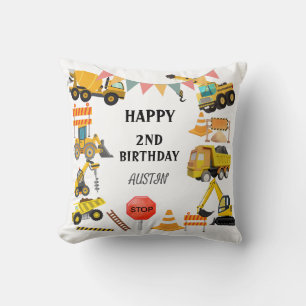 Coussin Camions de Construction   Fête d'anniversaire pour