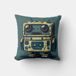 Coussin Camiseta vintaje cute robot steampunk friendly IA