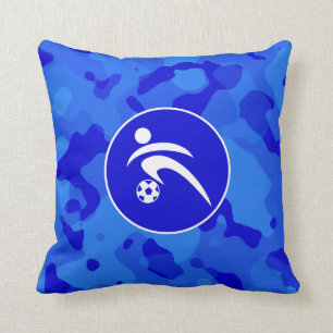 Coussin Camo Bleu ; Football Camouflage