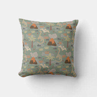 Coussin Camoflauge Dinosaurs and Volcanoes