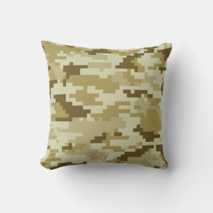 Coussin Camouflage 8 bits pour désert numérique / Camo