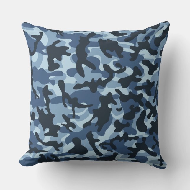 Coussin Camouflage bleu (Recto)
