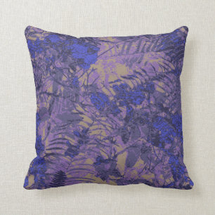 Coussin Camouflage contre la fleur bleue