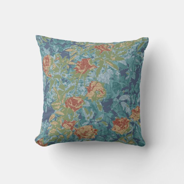 Coussin Camouflage et fleurs (Recto)
