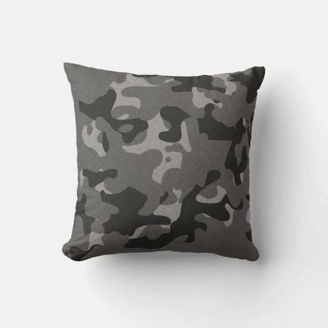 Coussin Camouflage gris (Recto)