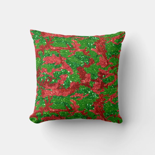 Coussin Camouflage Parties scintillant Haus De Camo Xmas (Recto)