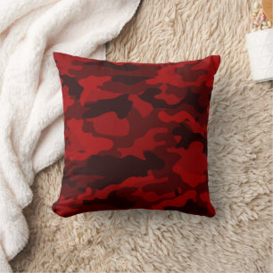 Coussin Camouflage rouge foncé