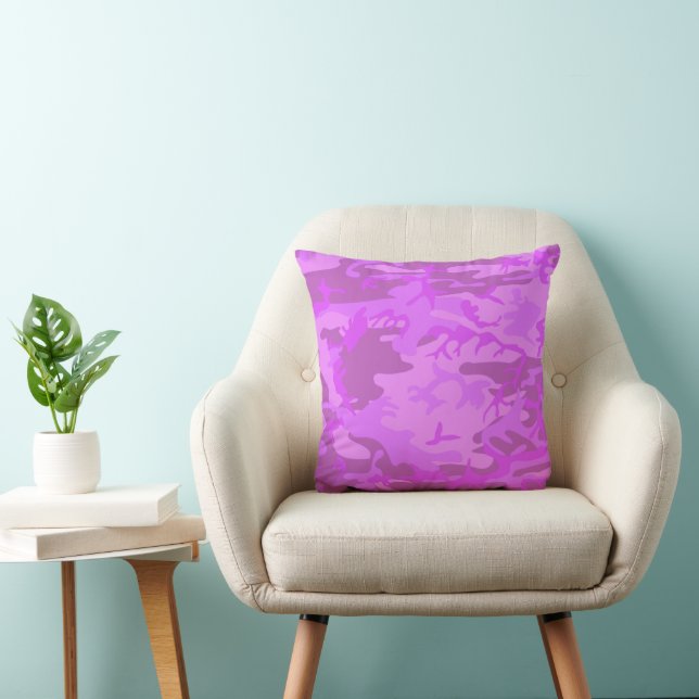 Coussin Camouflage violet clair (Chaise)