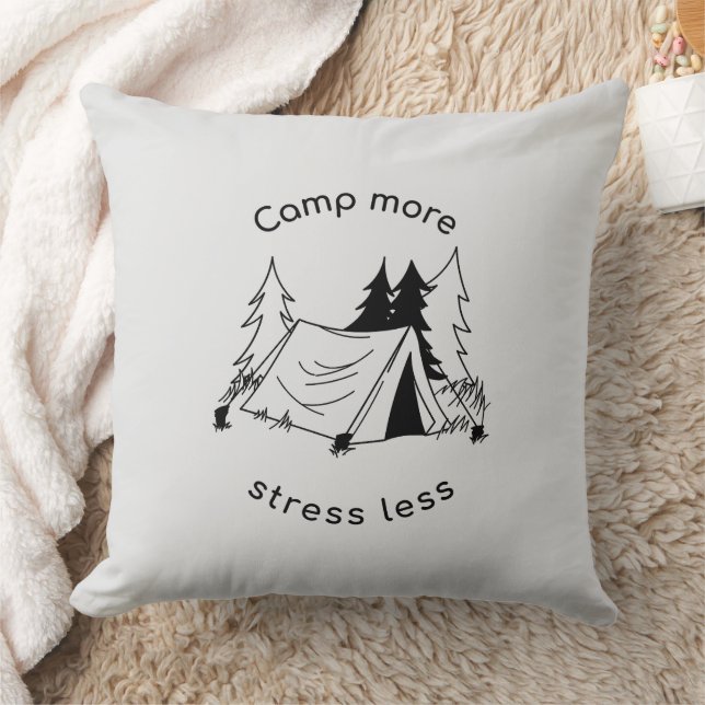 Coussin Camp plus de stress moins (Couverture)