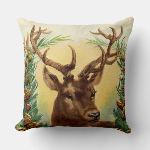 Coussin Campagne rustique inspirée des cerfs et de la ferm
