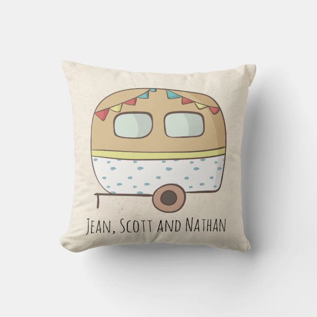 Coussin Camper RV Noms Personnalisés Camper RV Camper Camp (Recto)