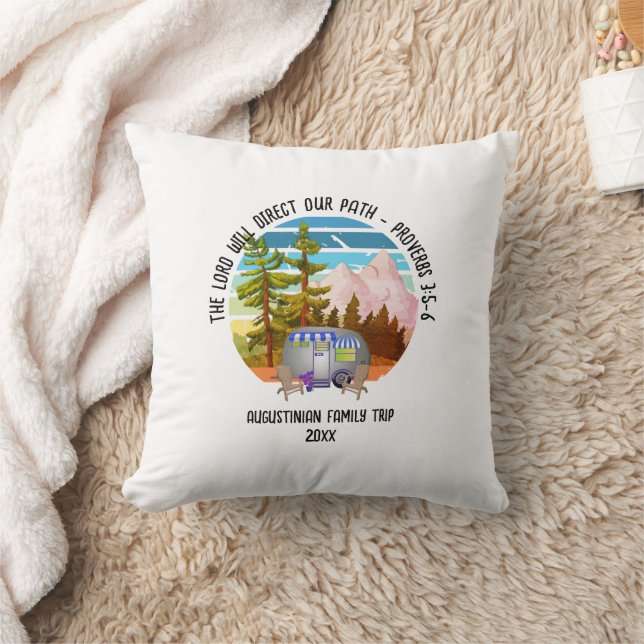 Coussin Camping d'été en famille Christian Van Life (Couverture)