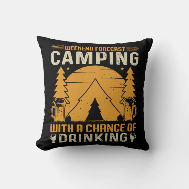 Coussin Camping et boisson (Recto)