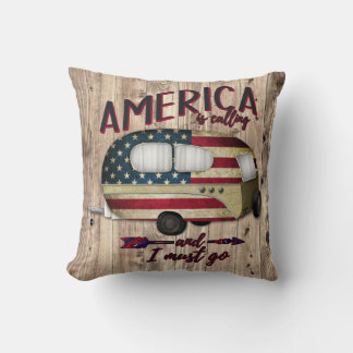 Coussin Camping L'Amérique Appelle Et Je Dois Y Aller