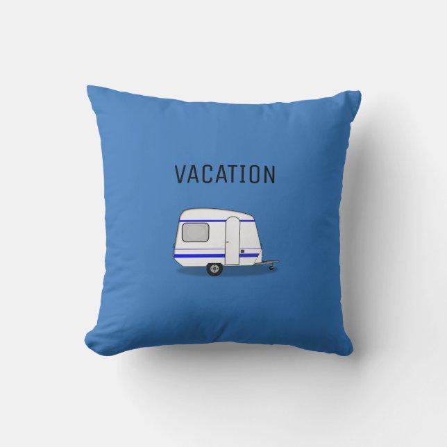 Coussin Camping moderne d'aventure de caravane de vacances (Recto)