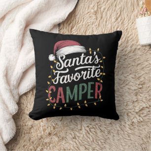 Coussin Camping Noël Le cadeau préféré de Santa pour campe