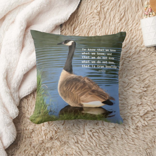 Coussin Canada Goose Confucius Knowledge Quote  (Couverture)