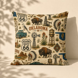 Coussin Canapé Prairie de la route 66 en Oklahoma