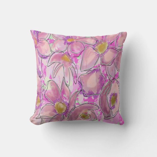 Coussin Canapé Vintage Rose Délicieux (Recto)