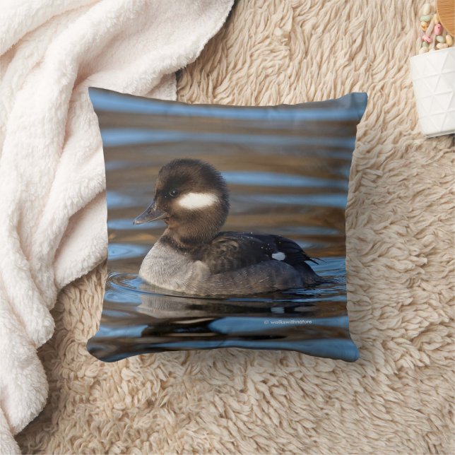 Coussin Canard à tête de tampon mou sur les eaux éclairées (Couverture)