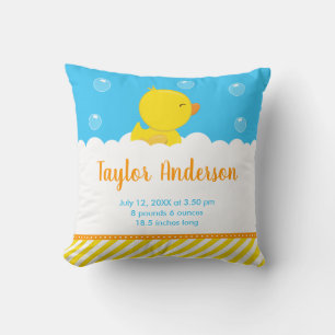 Coussin Canard en Caoutchouc Statistiques de Naissance Jau