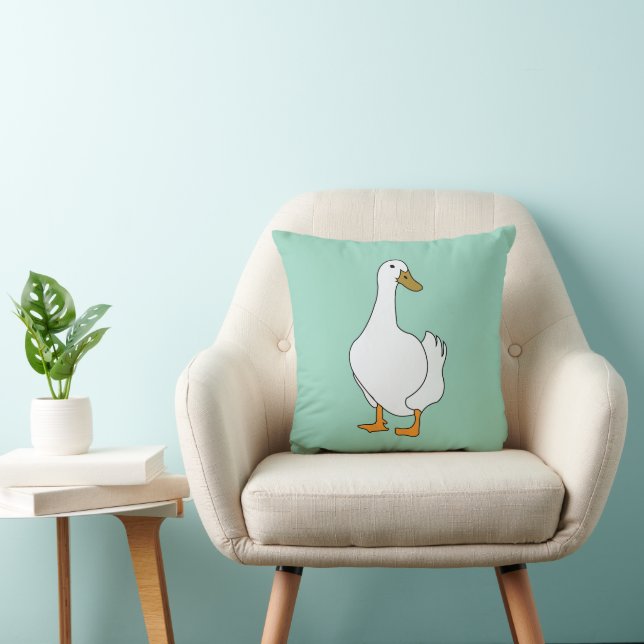 Coussin Canard Oiseau Canard Blanc  (Chaise)