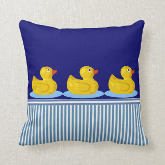 Coussin canards en caoutchouc vintage rayures nautiques co