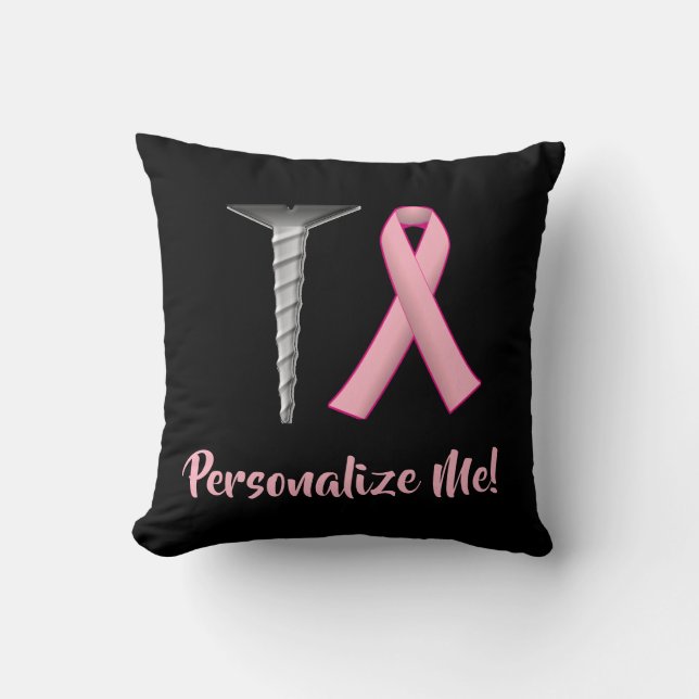 Coussin Cancer du sein de la vis ! Survivants Humour Jeu d (Recto)
