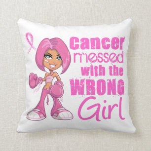 Coussin Cancer du sein Fille de combat 1