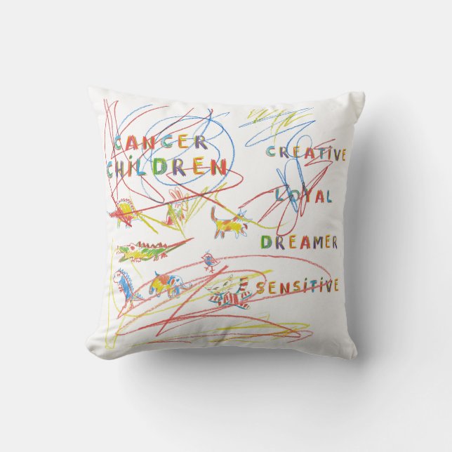 Coussin Cancer Enfant Astrologie Zodiaque (Recto)