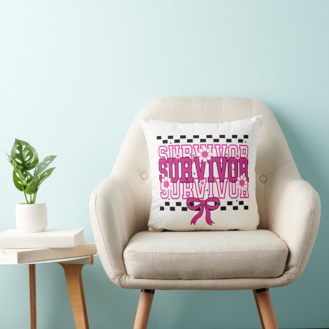 Coussin Cancer Survivor Breast Cancer Pink (Chaise)