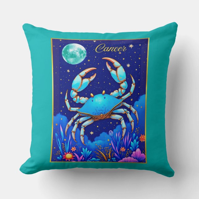 Coussin Cancer the Crab Zodiac Sign (Recto)