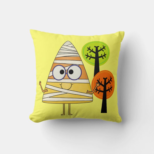 Coussin Candy Corn maman Halloween (Recto)