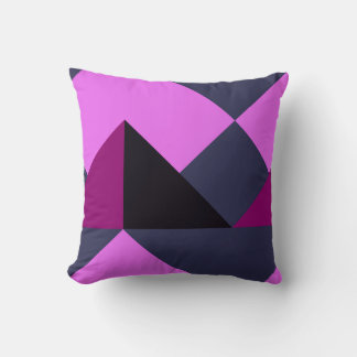 Coussin Candy Pink, Eggplant, blue, and jaguar geometric
